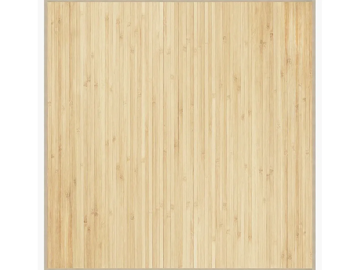 Alfombra cuadrada natural clara 100x100 cm bambú