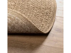 Alfombra de 120 cm con aspecto de yute, para interior y exterior
