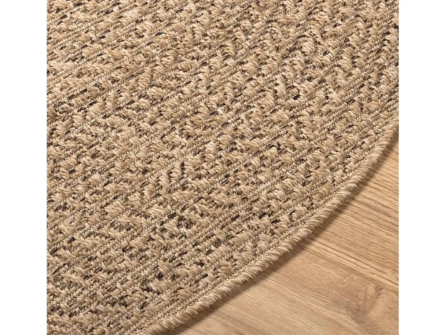 Alfombra de 120 cm con aspecto de yute, para interior y exterior
