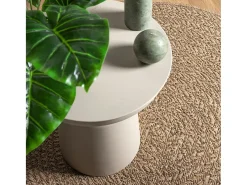 Alfombra de 120 cm con aspecto de yute, para interior y exterior
