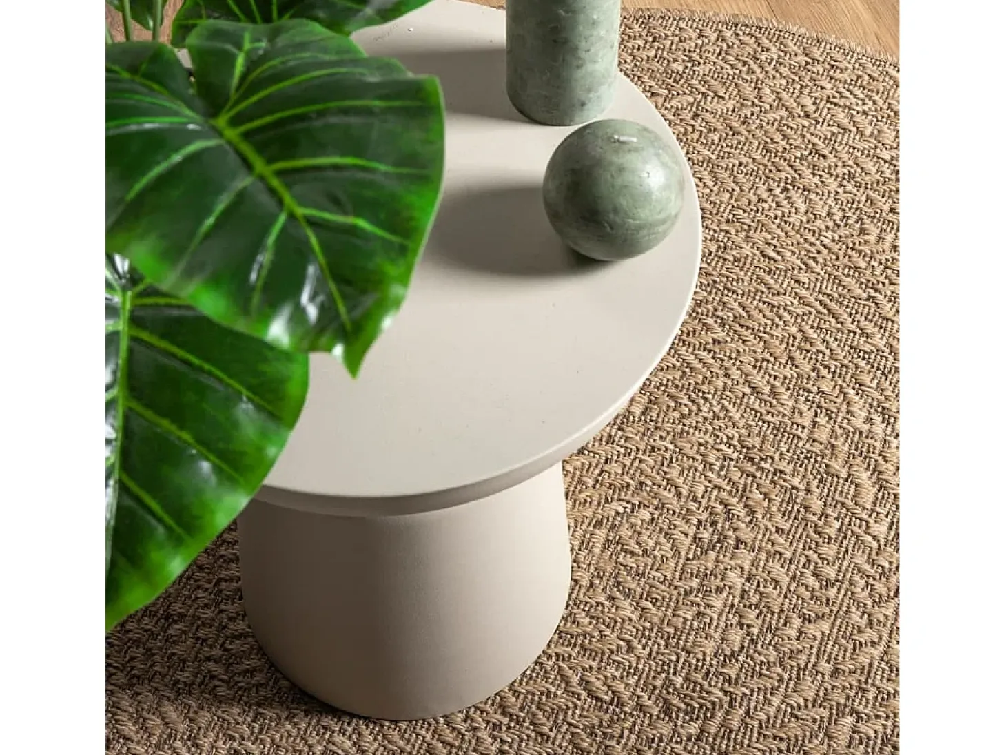 Alfombra de 120 cm con aspecto de yute, para interior y exterior