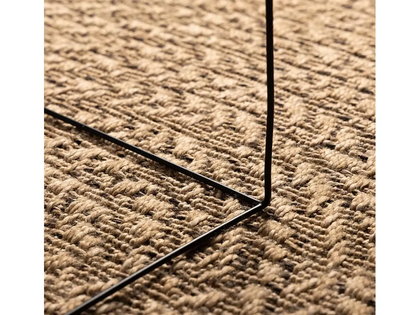 Alfombra de 120 cm con aspecto de yute, para interior y exterior