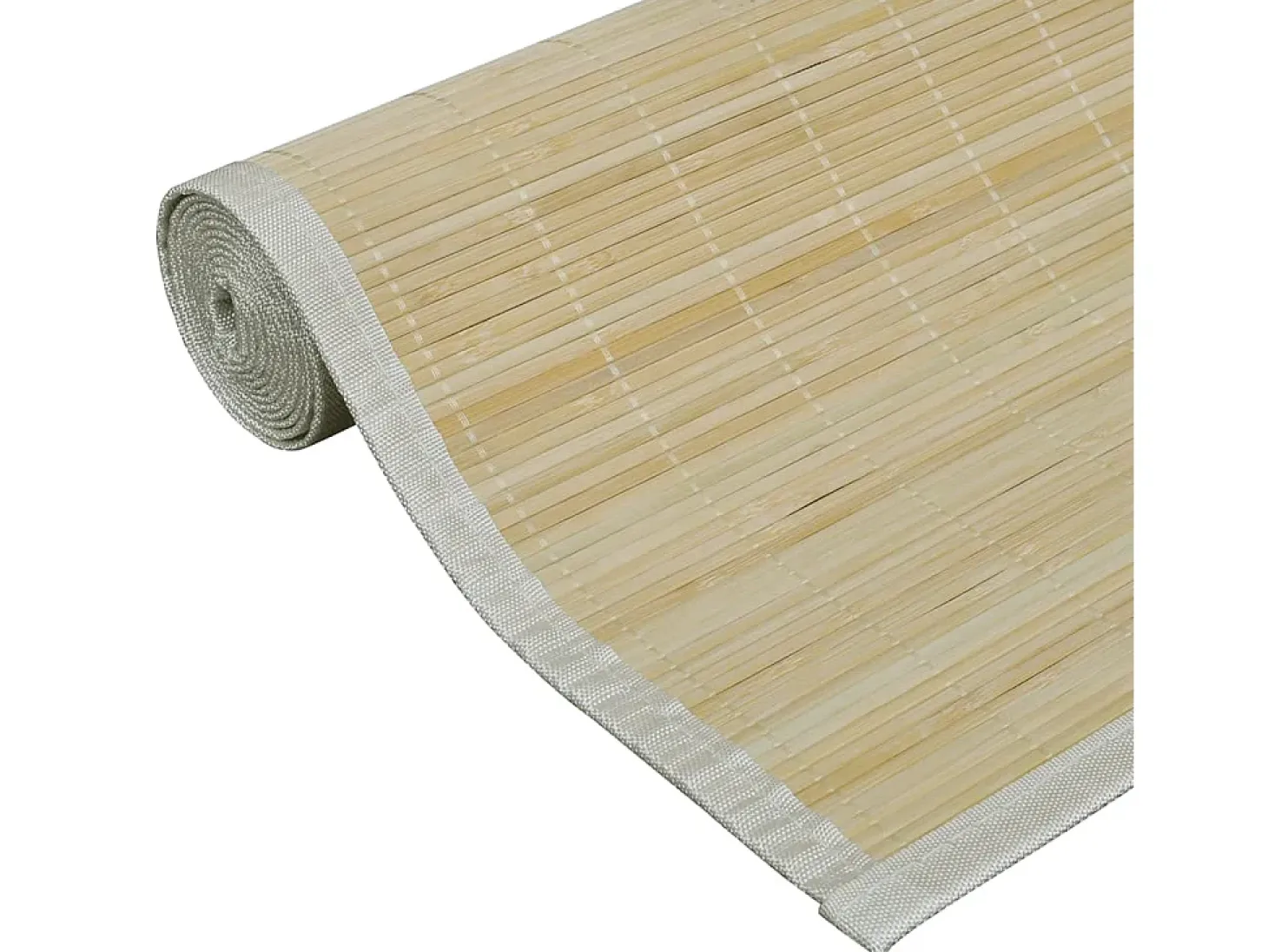 Alfombra de bambú natural con láminas rectangulares 120 x 180 cm