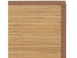 Alfombra de bambú 100x160 cm Marrón