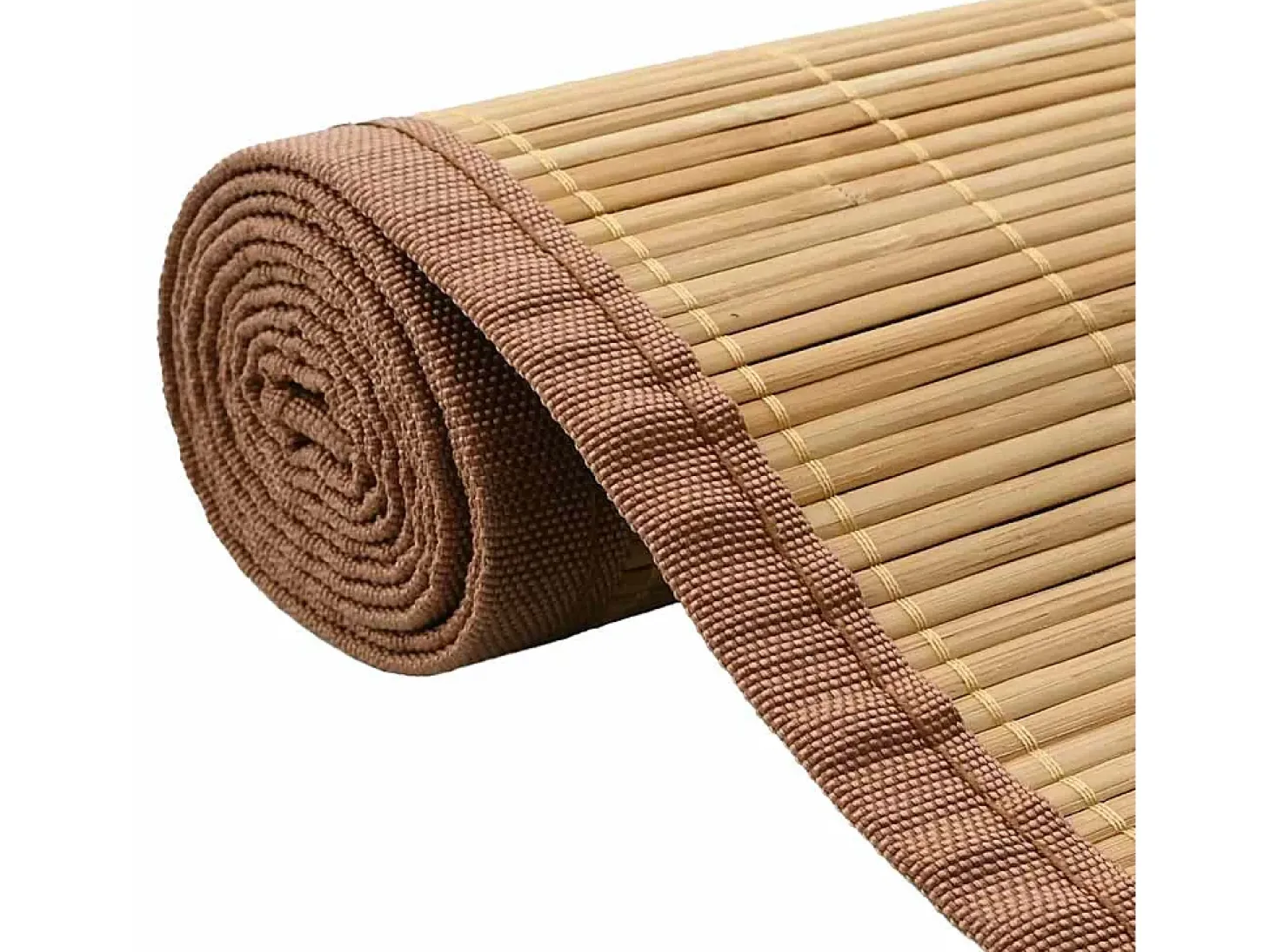 Alfombra de bambú 100x160 cm Marrón