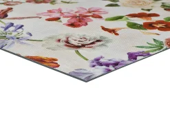 Alfombra de cocina - dibujos de flores - multicolor - 48 x 200 cm - SALLY