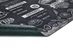 Alfombra de cocina - Diseño de menús - negro - 52 x 100 cm - RICCI