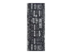 Alfombra de cocina - Diseño de menús - negro - 52 x 100 cm - RICCI
