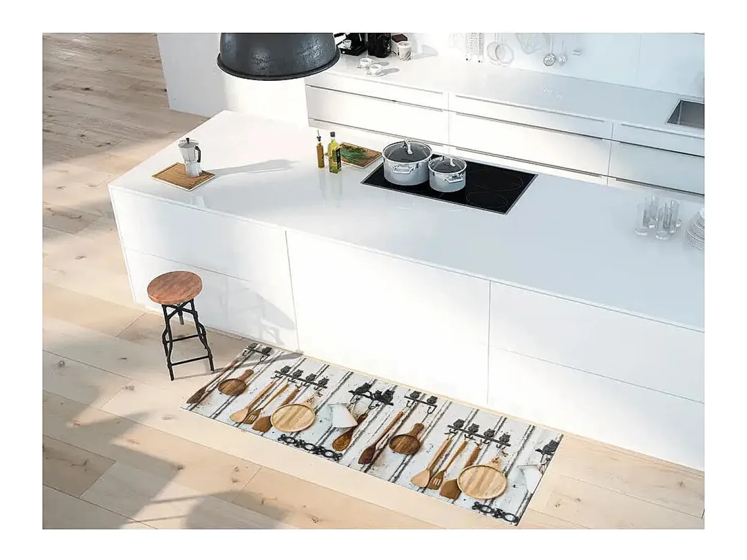 Alfombra de cocina - diseños con cocina - multicolor - 52 x 200 cm - RICCI