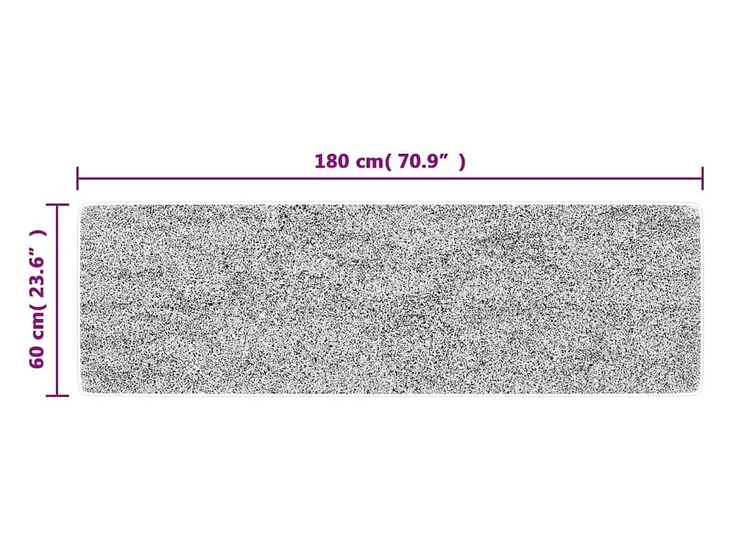 Alfombra de cocina lavable antideslizante multicolor 60x180 cm