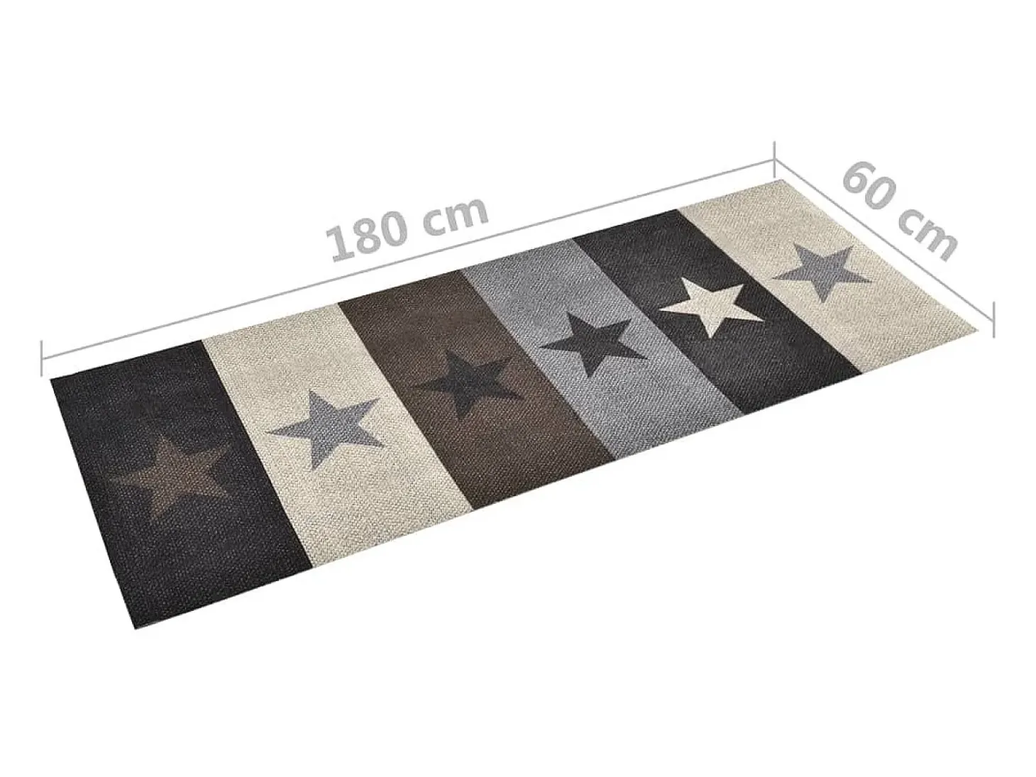 Alfombra de cocina lavable Star 60x180 cm ES982216