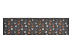 Alfombra de cocina lavable terciopelo dibujo de patas 45x150 cm ES279710