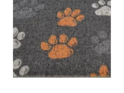 Alfombra de cocina lavable terciopelo dibujo de patas 45x150 cm ES279710