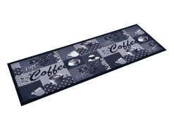 Alfombra de cocina lavable Coffee azul 60x180 cm ES451726