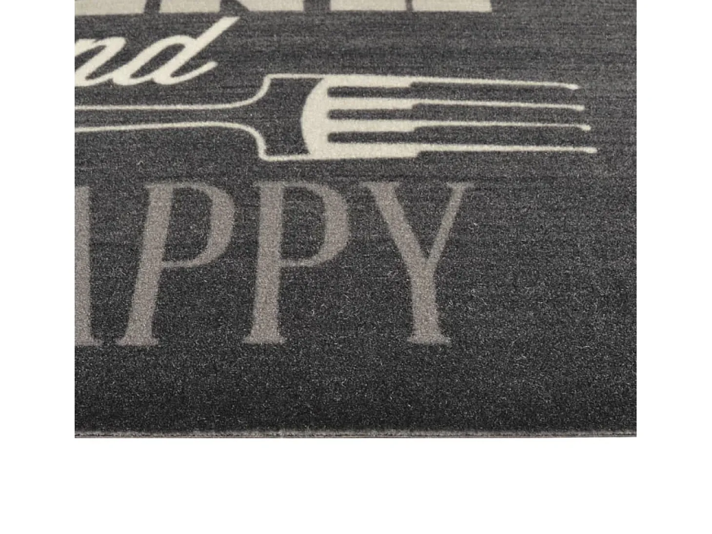 Alfombra de cocina lavable terciopelo negro 60x300 cm ES955102