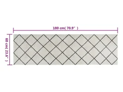 Alfombra de cocina lavable terciopelo cuadrados 60x180 cm ES260918