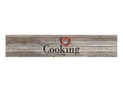 Alfombra de cocina lavable terciopelo Cooking gris 60x300 cm ES261249