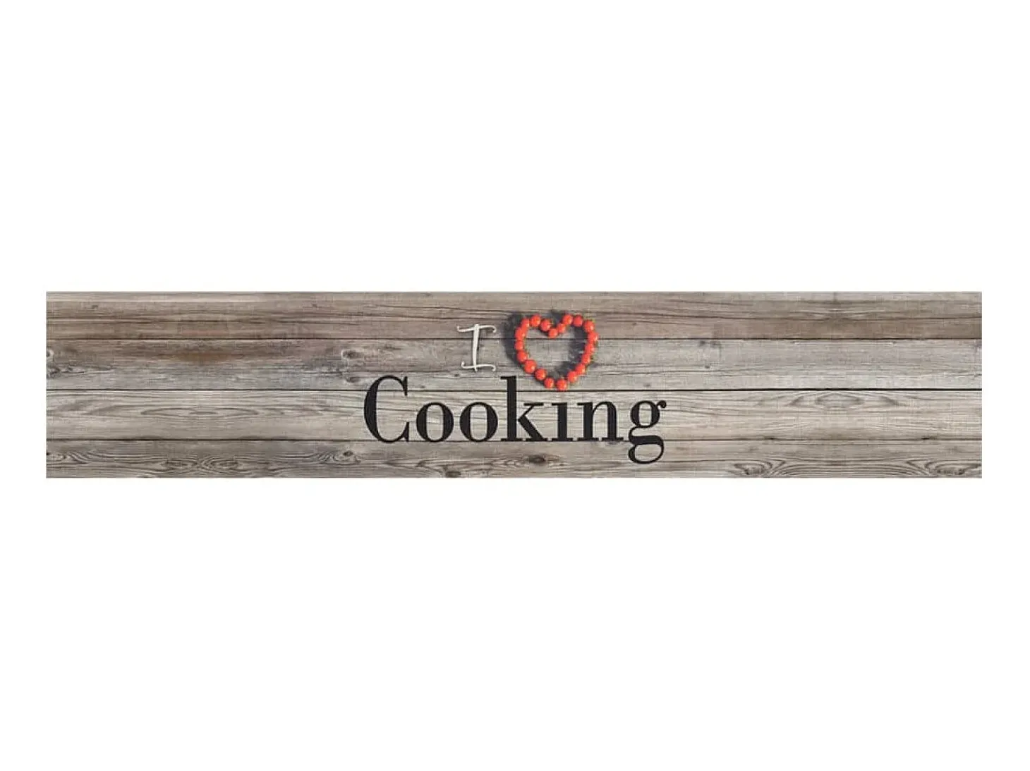 Alfombra de cocina lavable terciopelo Cooking gris 60x300 cm ES261249
