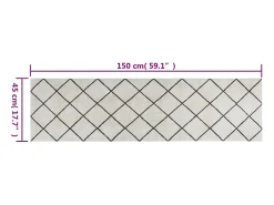 Alfombra de cocina lavable terciopelo cuadrados 45x150 cm ES912117
