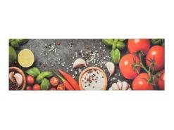 Alfombra de cocina lavable terciopelo dibujo verduras 60x180 cm ES301434