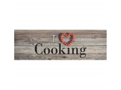 Alfombra de cocina lavable terciopelo cooking gris 60x180 cm ES802532