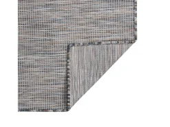 Alfombra de exterior de tejido plano 120x170 cm Marrón y azul