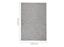 Alfombra de exterior de tejido plano 120x170 cm Marrón y azul
