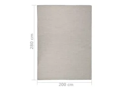 Alfombra de exterior de tejido plano 200x280 cm Taupe