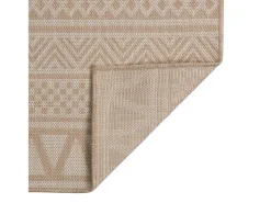 Alfombra de exterior de tejido plano 200x280 cm Rayas marrones