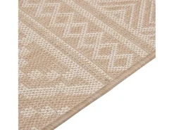 Alfombra de exterior de tejido plano 200x280 cm Rayas marrones