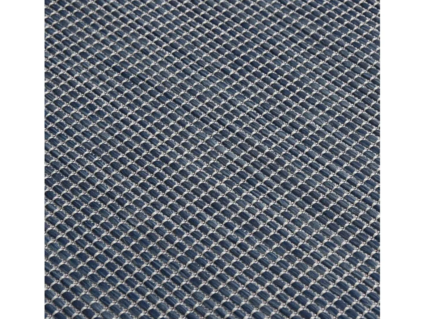 Alfombra de exterior de tejido plano 80x250 cm Azul