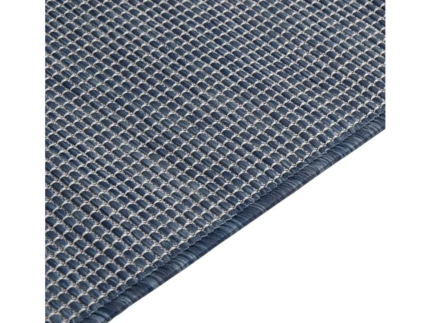 Alfombra de exterior de tejido plano 80x250 cm Azul