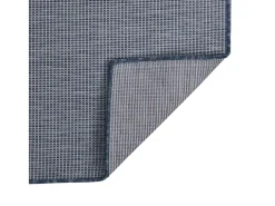 Alfombra de exterior de tejido plano 80x250 cm Azul