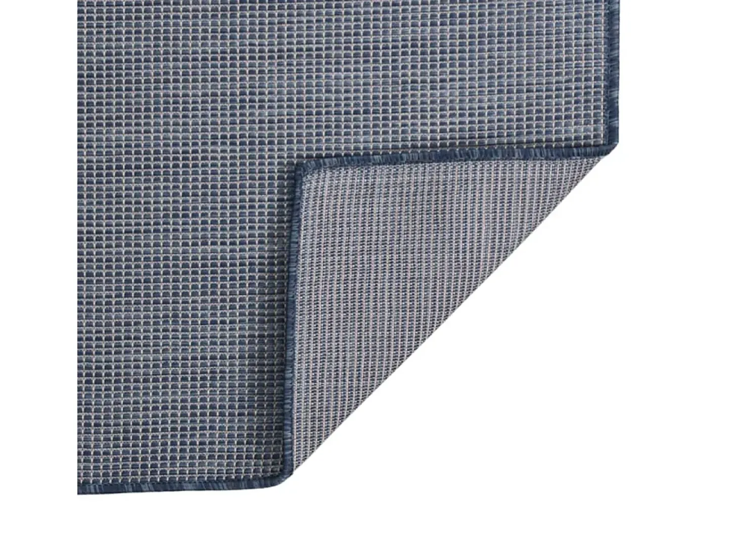 Alfombra de exterior de tejido plano 80x250 cm Azul