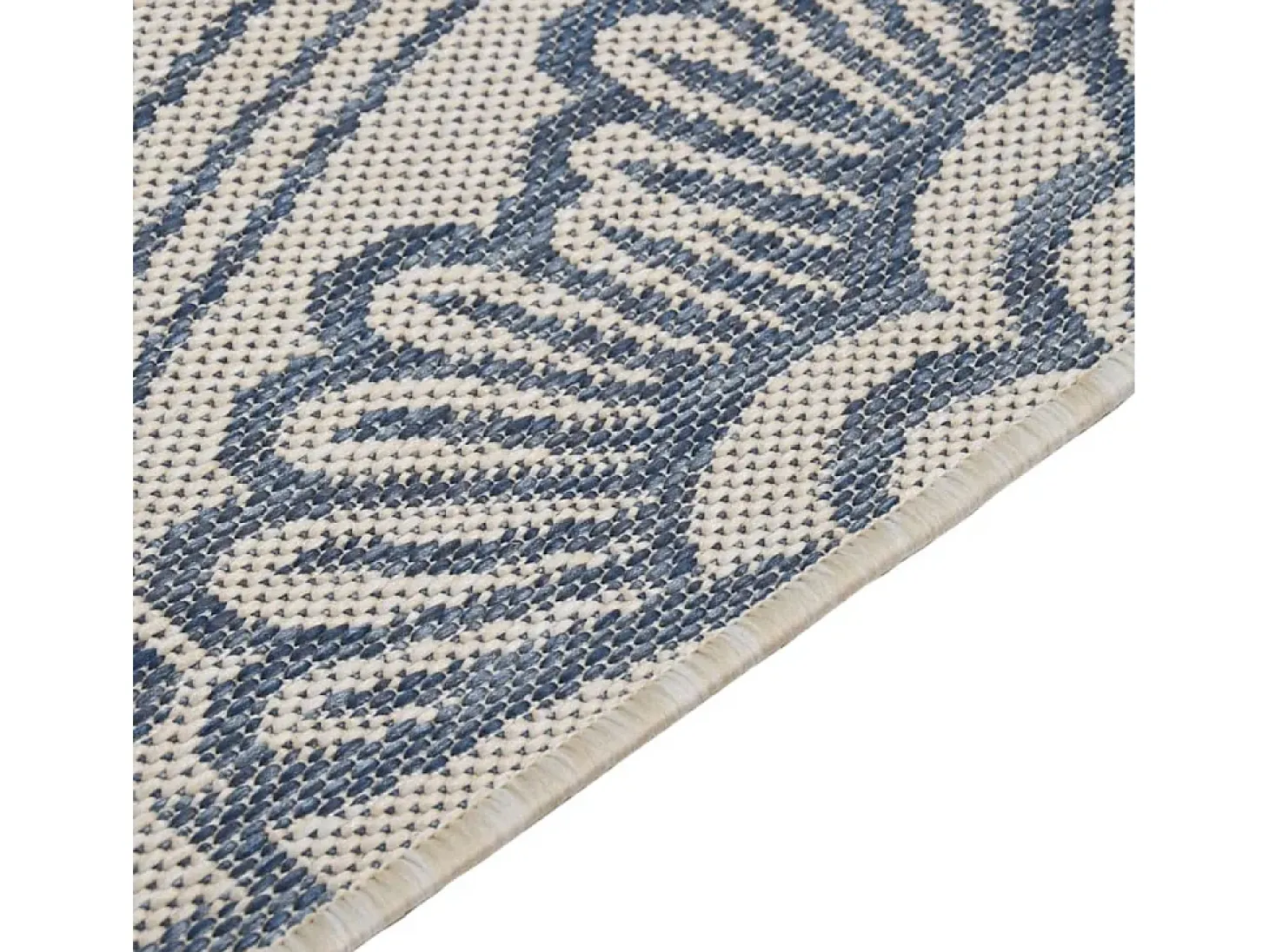 Alfombra de exterior de tejido plano 200x280 cm Estampado azul