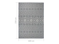 Alfombra de exterior de tejido plano 160x230 cm Rayas azules