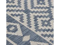 Alfombra de exterior de tejido plano 160x230 cm Rayas azules