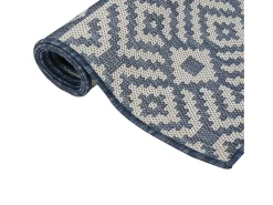 Alfombra de exterior de tejido plano 160x230 cm Rayas azules