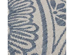 Alfombra de exterior de tejido plano 120x170 cm estampado azul