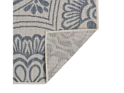 Alfombra de exterior de tejido plano 120x170 cm estampado azul