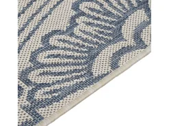 Alfombra de exterior de tejido plano 120x170 cm estampado azul