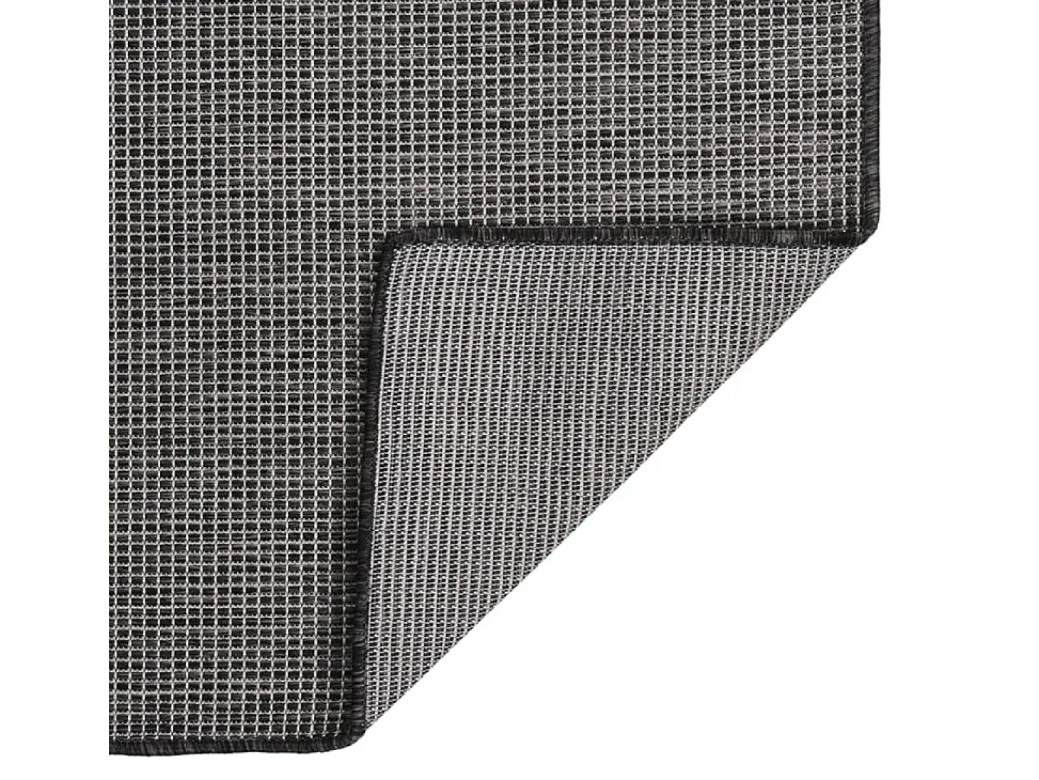 Alfombra de exterior de tejido plano 140x200 cm Gris