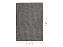 Alfombra de exterior de tejido plano 140x200 cm Gris