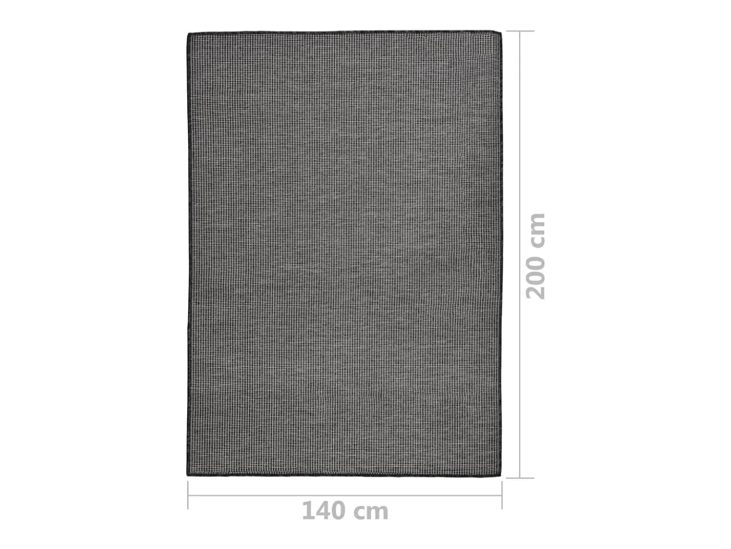Alfombra de exterior de tejido plano 140x200 cm Gris