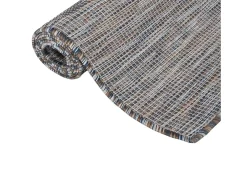 Alfombra de exterior de tejido plano 160x230 cm Marrón y azul
