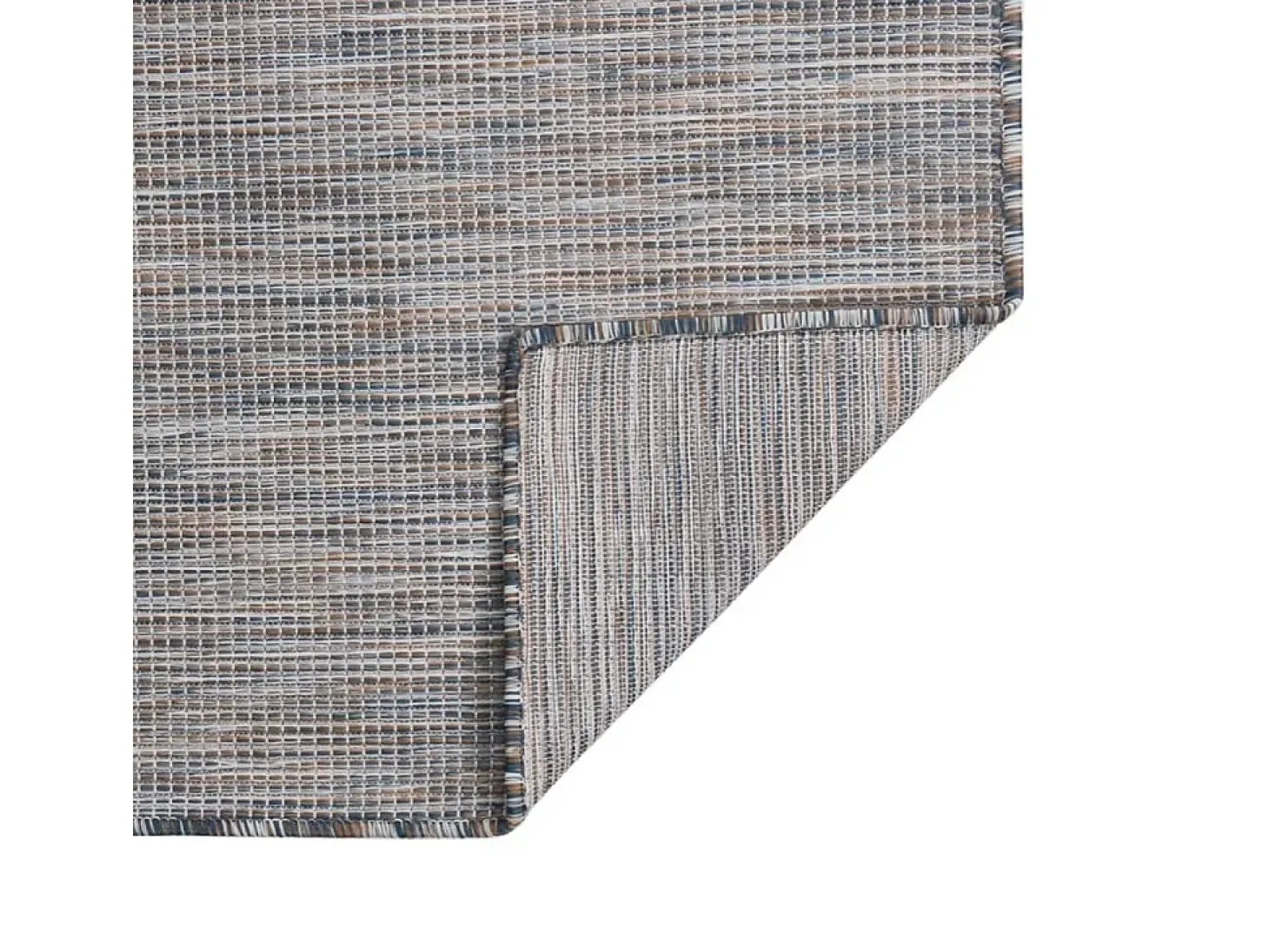Alfombra de exterior de tejido plano 160x230 cm Marrón y azul