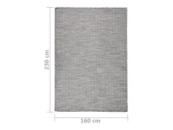 Alfombra de exterior de tejido plano 160x230 cm Marrón y azul