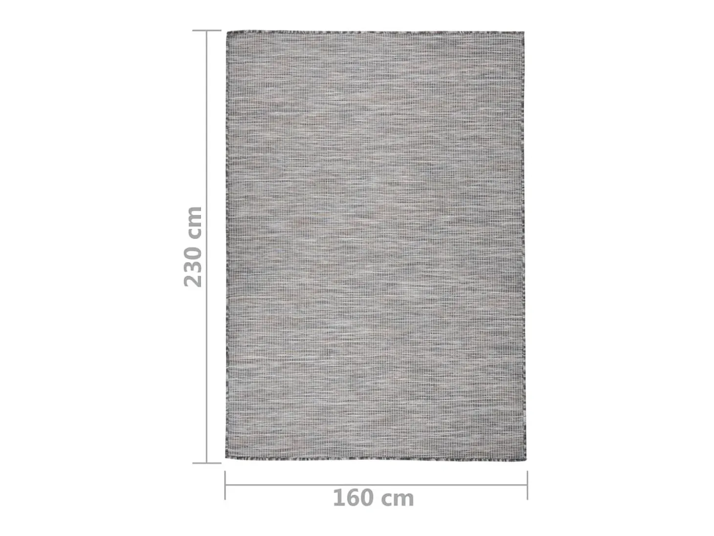 Alfombra de exterior de tejido plano 160x230 cm Marrón y azul
