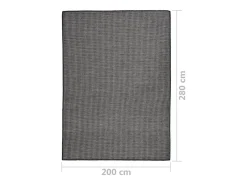 Alfombra de exterior de tejido plano 200x280 cm Gris