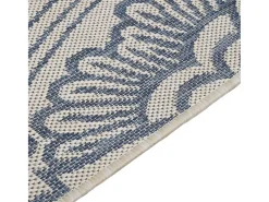 Alfombra de exterior de tejido plano 80x150 cm estampado azul
